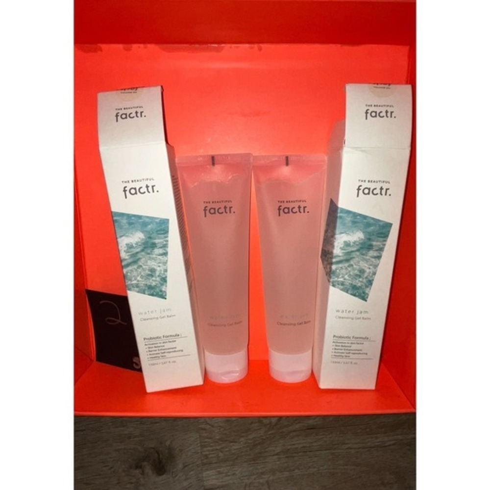 The Beautiful Factr Water Jam Cleansing Gel Balm Probiotic Face Set of 2